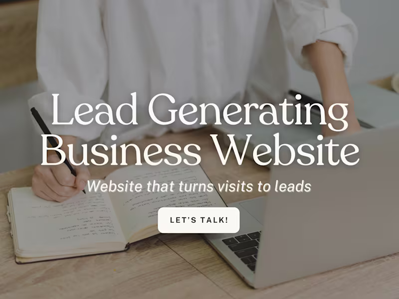 Cover image for Lead-Generating Business Website