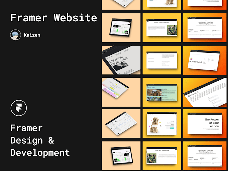 Cover image for No-code Framer website design/development