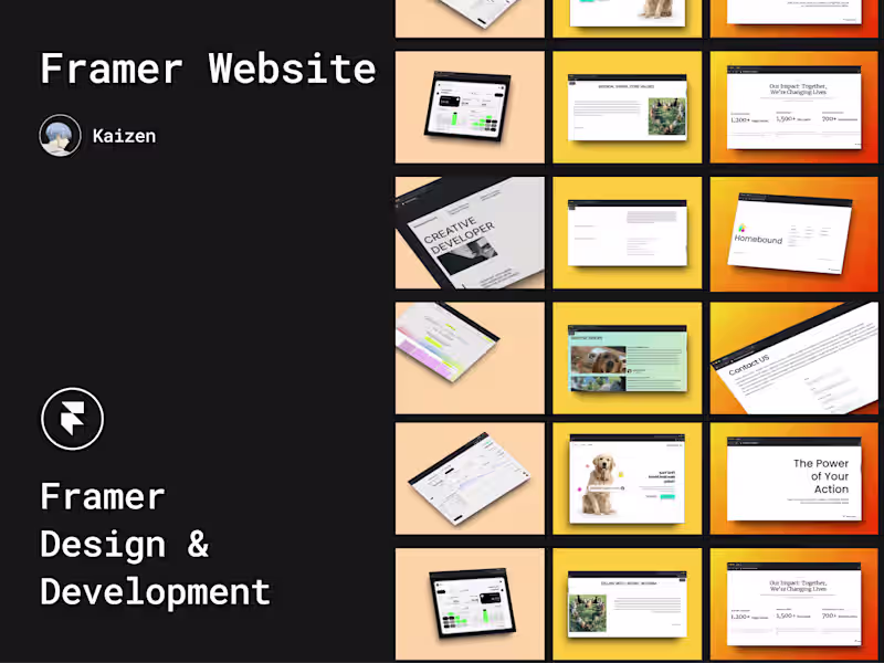 Cover image for No-code Framer website design/development