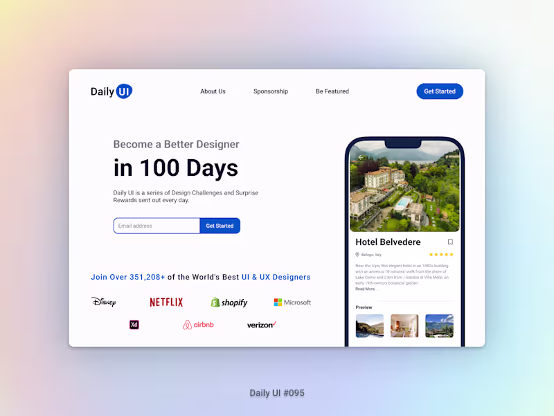 Cover image for Daily UI #100 :: Behance