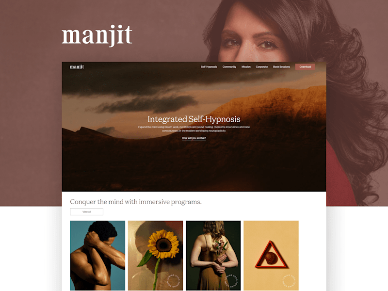 Cover image for Mindset Coach Website – Designed & Developed for Manjit App
