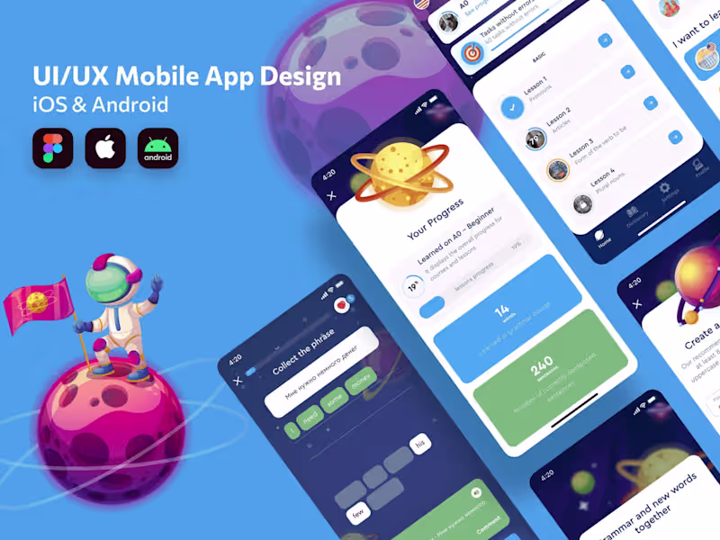 Cover image for I will create stunning user friendly mobile app UI UX design