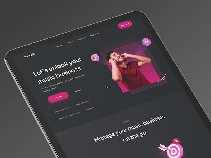 Cover image for Nu-phill Music Website Design
