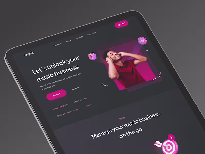 Cover image for Nu-phill Music Website Design