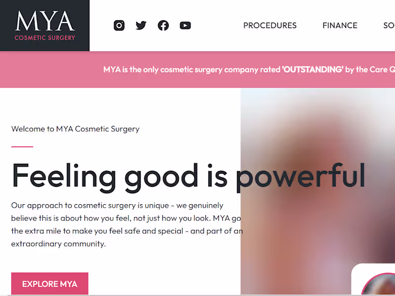 Cover image for Cosmetic Surgery, Breast Surgery & Fat Removal Specialists | MYA