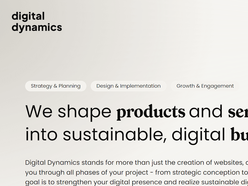 Cover image for New Website of Digital Dynamics