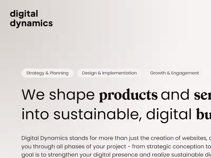 Cover image for New Website of Digital Dynamics