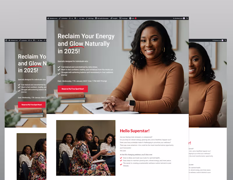 Cover image for WordPress Elementor Website Design | Wellness Website