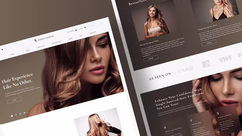 Cover image for Website Design - Hair Extensions e-commerce