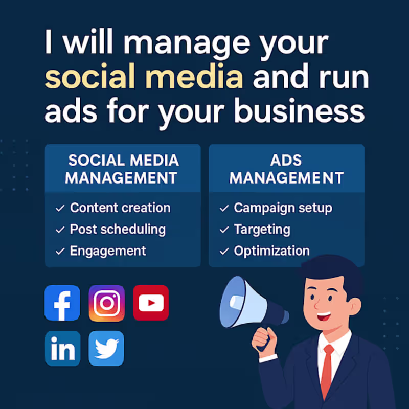 Cover image for Comprehensive Social Media Management and Ad Campaigns
