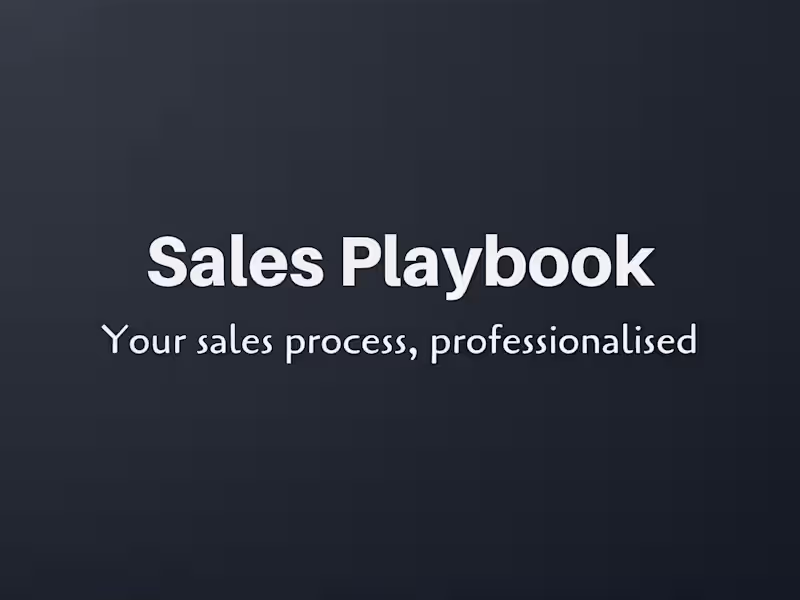 Cover image for Sales Playbook Creation (Standard or Custom)