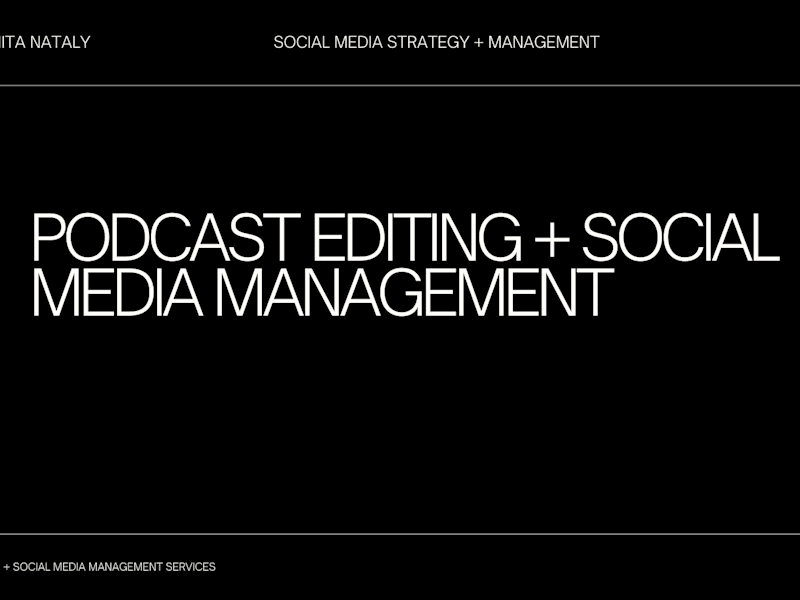 Cover image for Podcast Editing + Marketing