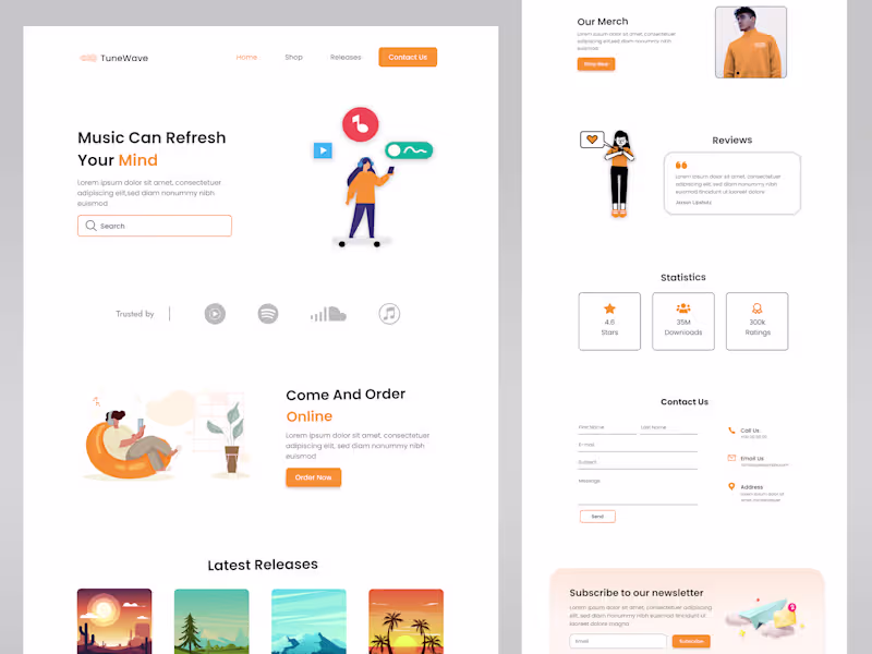 Cover image for Music Website