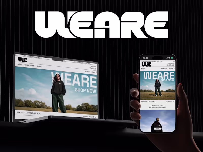 Cover image for WEARE — Branding & Conversion-Focused eCommerce Design