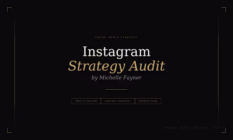 Cover image for Here's a sample Instagram audit