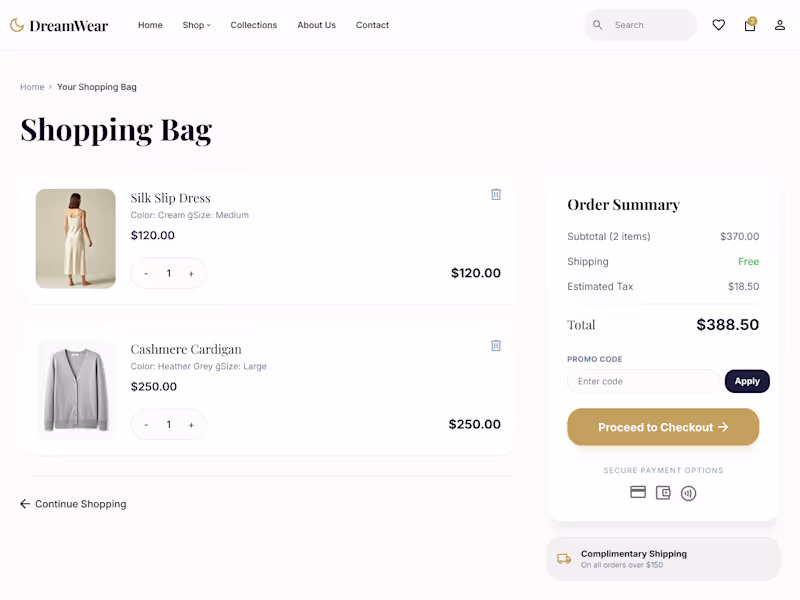 Cover image for Designed a complete multi-page e-commerce