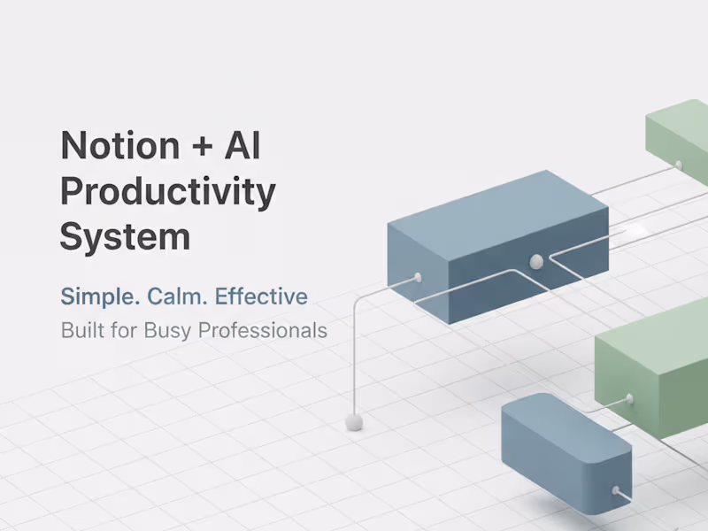 Cover image for Notion + AI Productivity System for Busy Professionals