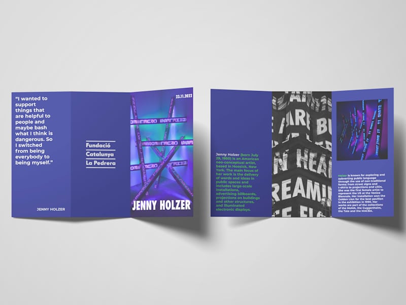 Cover image for La Pedrera: Jenny Holzer | Showcase + Brand Identity
