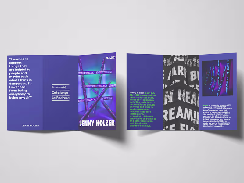 Cover image for La Pedrera: Jenny Holzer | Showcase + Brand Identity