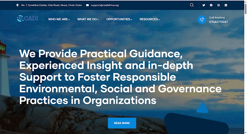Cover image for Sustainability Advisory for CADI