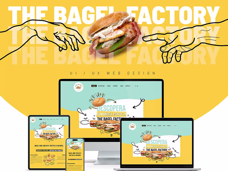 Cover image for THE BAGEL FACTORY: WEBSITE | UI/UX DESIGN :: Behance