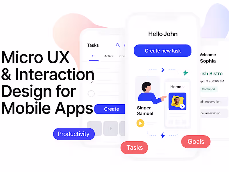 Cover image for Micro UX & Interaction Design for Mobile Apps