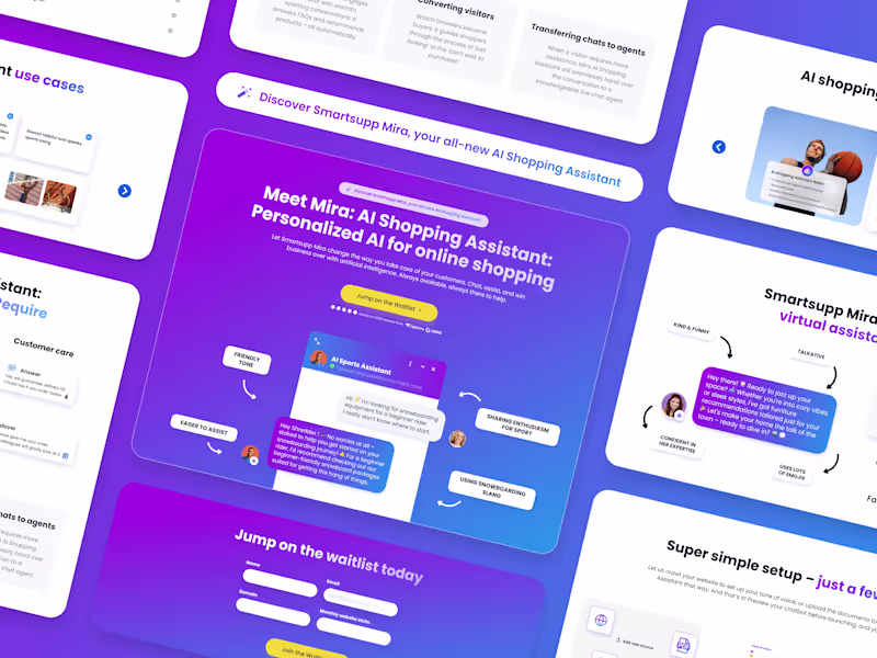 Cover image for Landing Page Design for AI Shopping Assistant Feature (SaaS)
