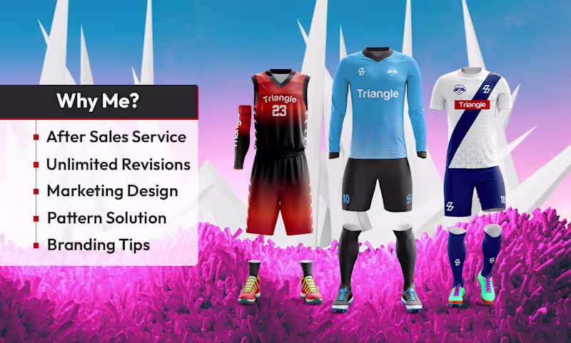 Cover image for I will design sublimation jerseys or merchandise of any kind