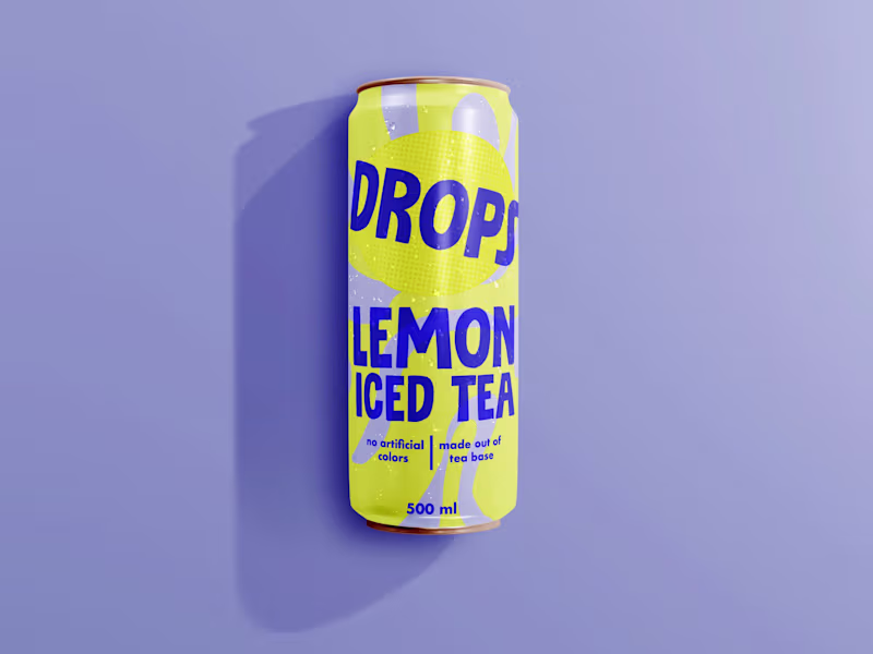 Cover image for Packaging design for drops iced tea
