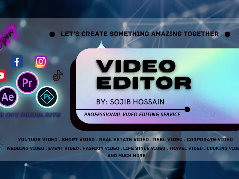 Cover image for I will edit your YouTube, Real Estate, Vlog, Shorts Video