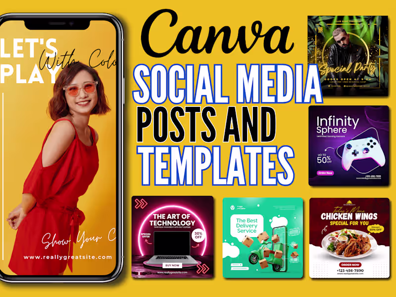 Cover image for I will design highly converting social media posts and canva tem