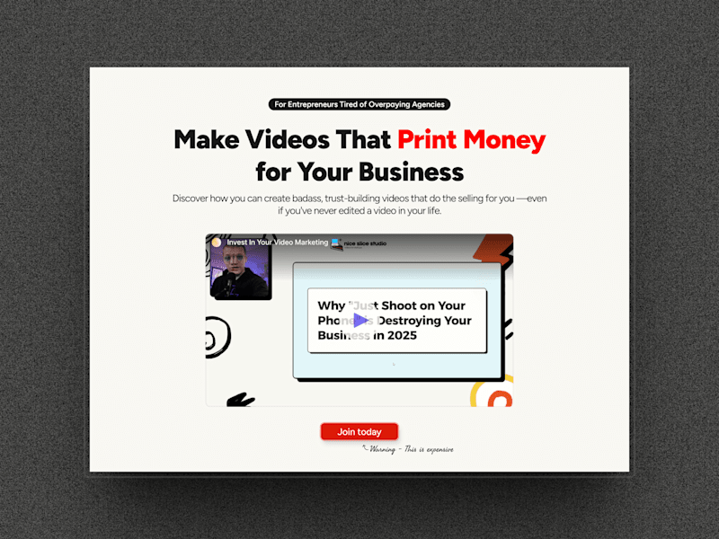 Cover image for Nice Slice Studio | High-Converting Landing Page 