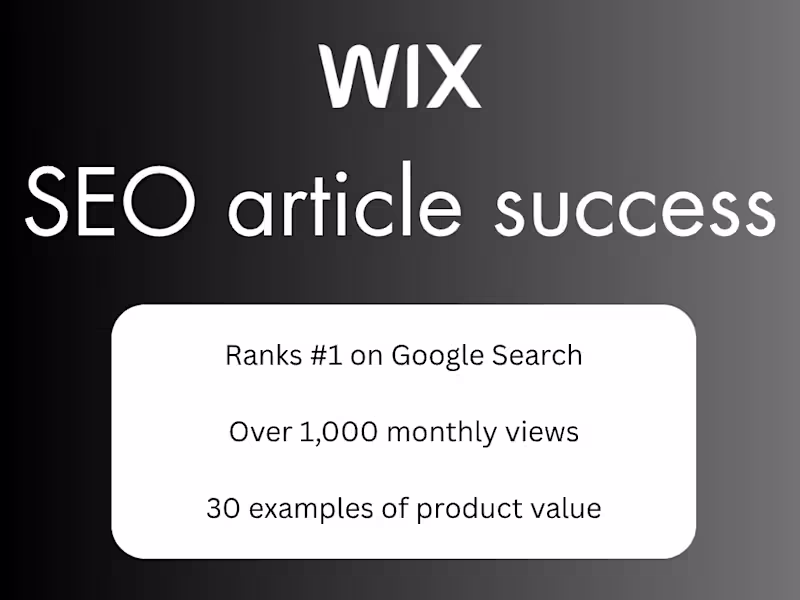 Cover image for SEO blog article ranks #1 on Google, w/ over 1,000 monthly views