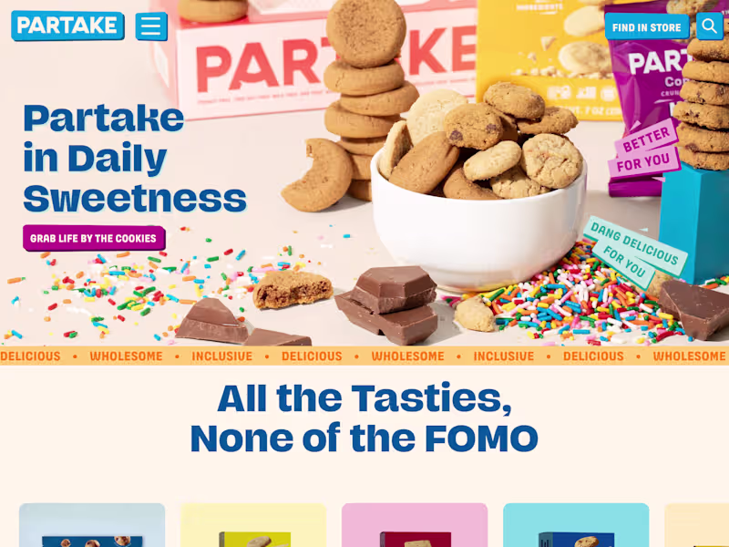 Cover image for Partake Foods - UX Rebuild
