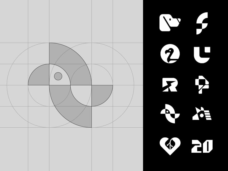 Cover image for Geometric logos with a demonstration of their construction.