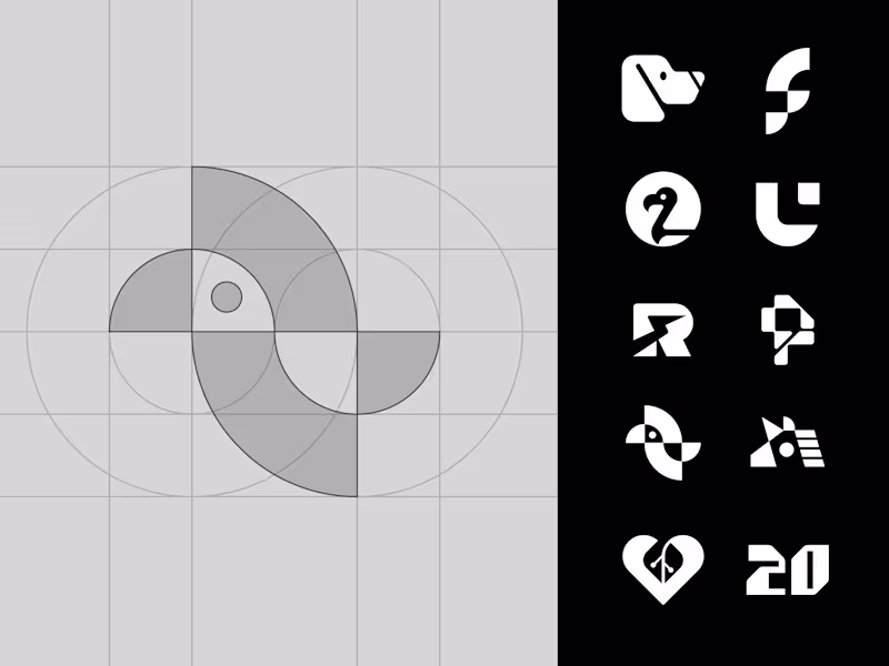 Cover image for Geometric logos with a demonstration of their construction.