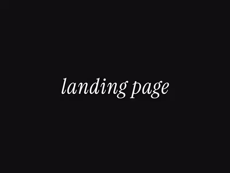 Cover image for High Converting Landing Page 