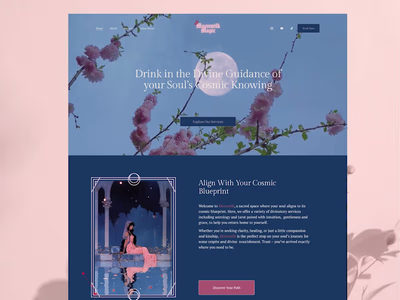 Cover image for Squarespace Web Design for Moon-Milk.com (https://Moon-Milk....