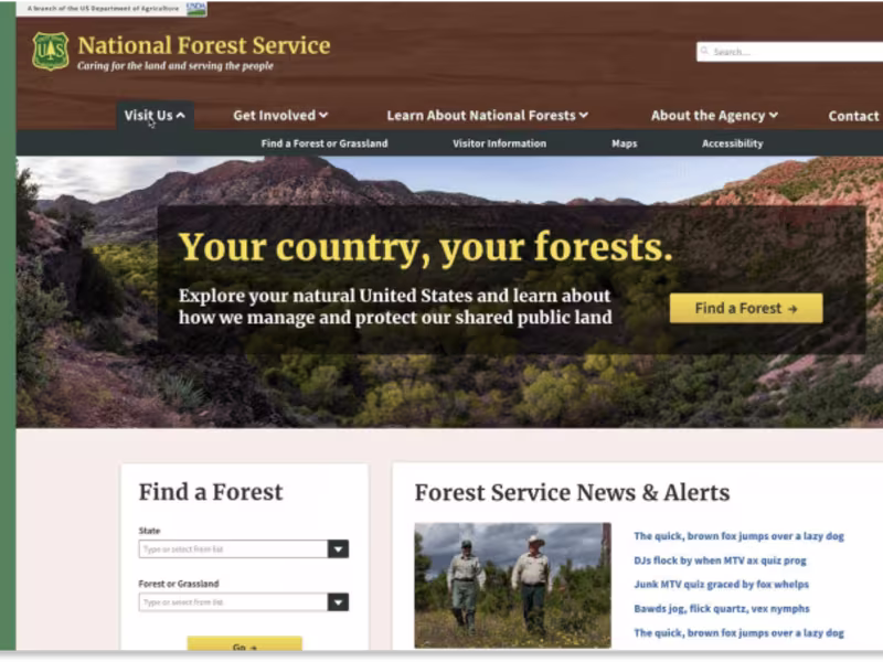 Cover image for USDA Forest Service
