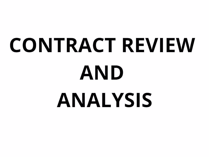 Cover image for Contract Review and Analysis