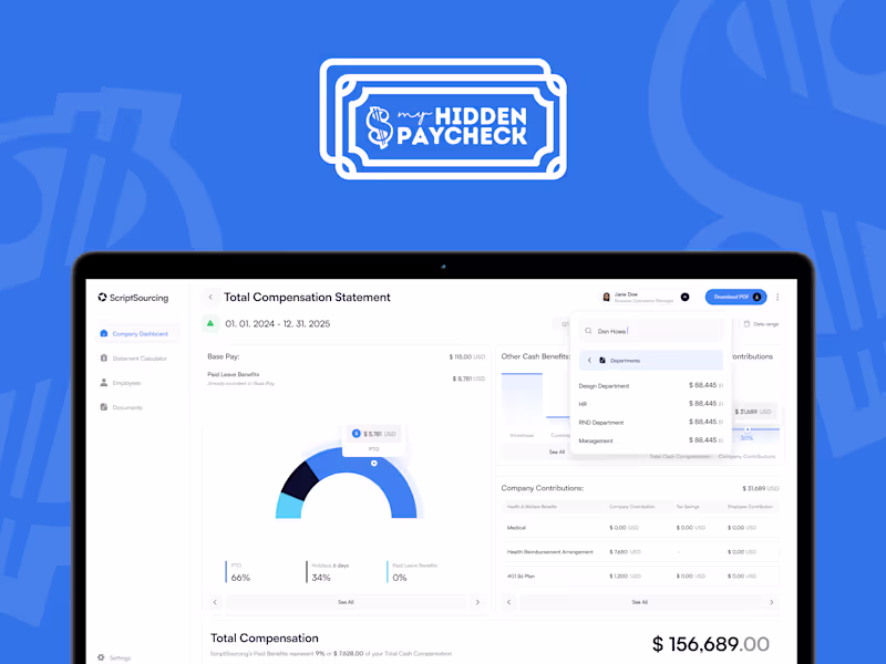 Cover image for MyHiddenPaycheck: HRM B2B SaaS platform for Payroll Transparency