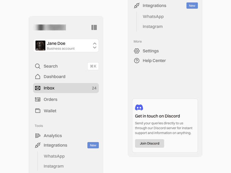 Cover image for Dashboard Sidebar design