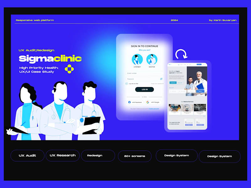 Cover image for Sigmaclinic - Urgent Care Platform Research and Redesign
