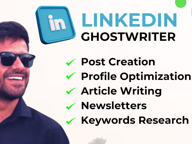 Cover image for I will craft SEO blogs, Linkedin posts as the expert ghostwriter