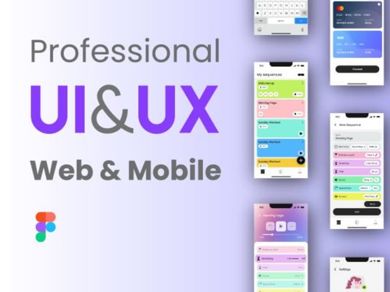 Cover image for I will design UI UX design for mobile app using figma, website