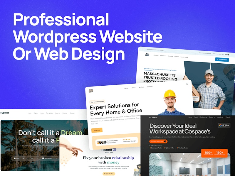 Cover image for Professional wordpress website or web design