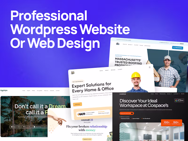 Cover image for Professional wordpress website or web design