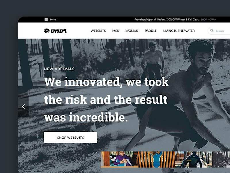 Cover image for ONDA Wetsuits - Ecommerce Redesign B2C