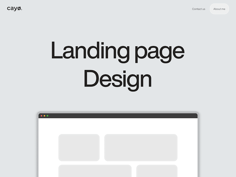 Cover image for Landing Page design 