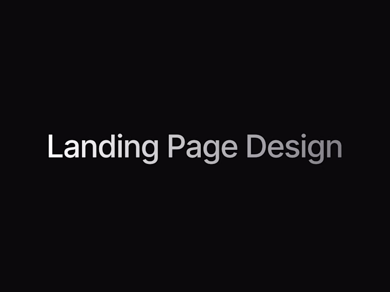 Cover image for Landing Page Design